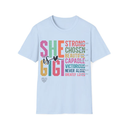 She is GiGi Unisex Softstyle T-Shirt