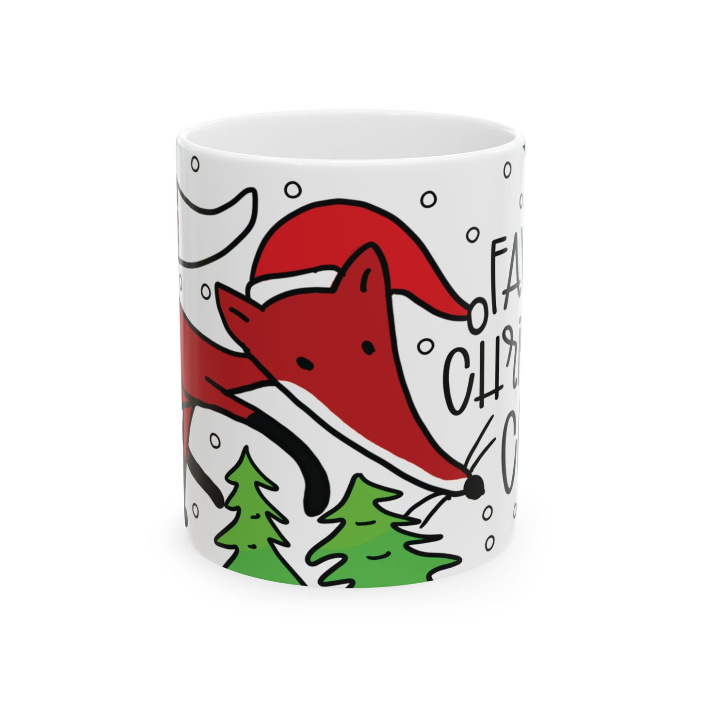 Christmas Fox Mug – "Favorite Christmas Coffee" – Perfect Gift for Coffee Lovers! Microwave & Dishwasher Safe