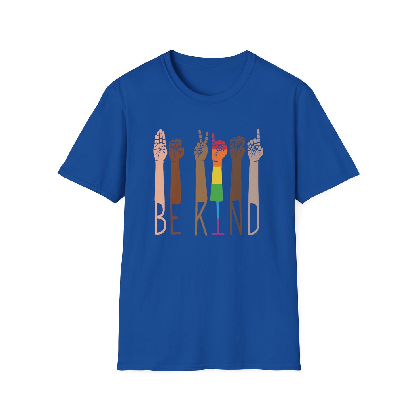 BE KIND ASL Unisex T-Shirt – Inclusive, Softstyle Tee for Positivity, Kindness & Everyday Wear