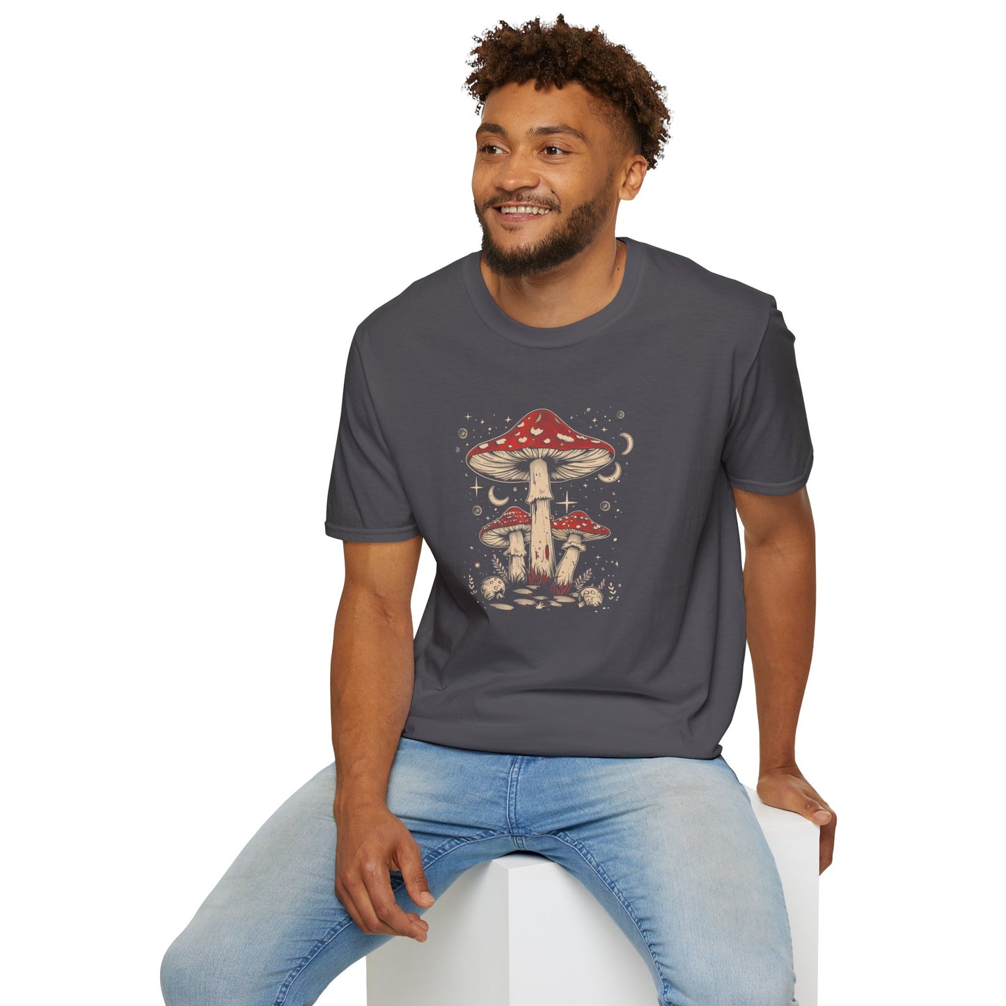 Enchanted Mushroom Forest Unisex Soft-Style T-Shirt – Ethically Made & Ultra Soft