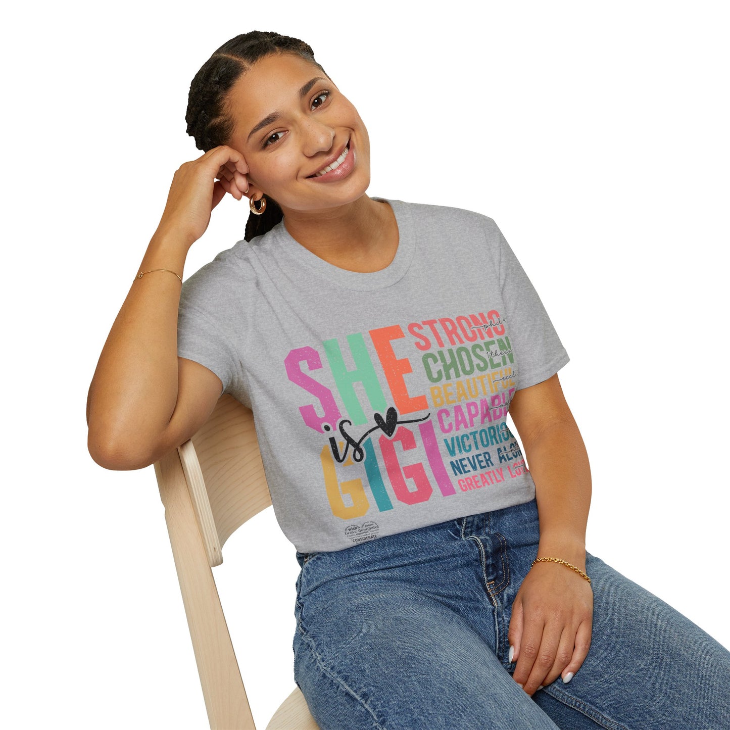 She is GiGi Unisex Softstyle T-Shirt