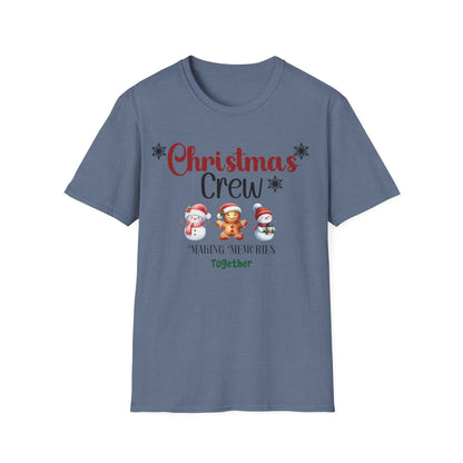 Christmas Crew Snowmen and Gingerbread Kid Unisex Soft-Style T-Shirt – Perfect Holiday Season Tee