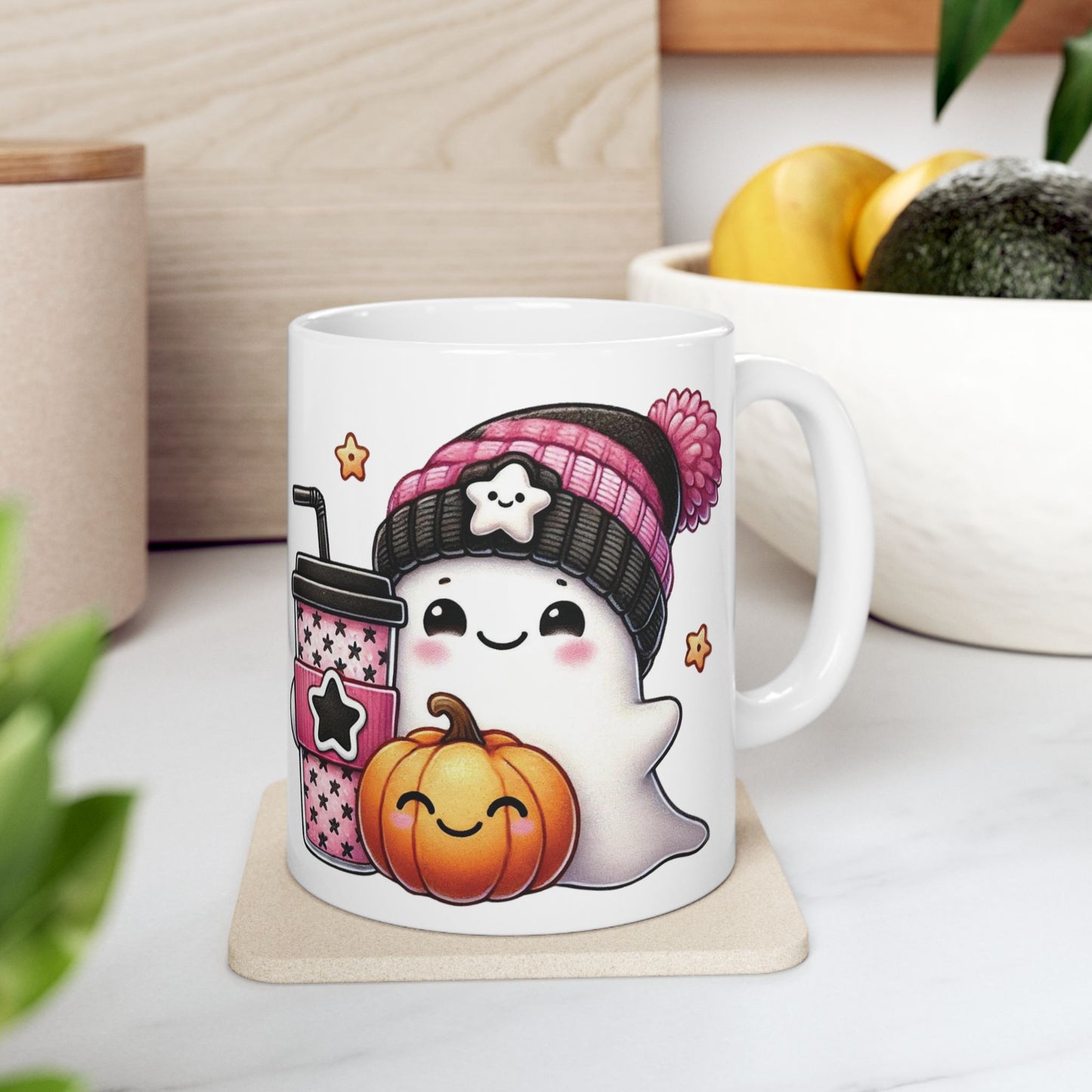 Ghost Coffee Ceramic Mug, (11oz, 15oz)