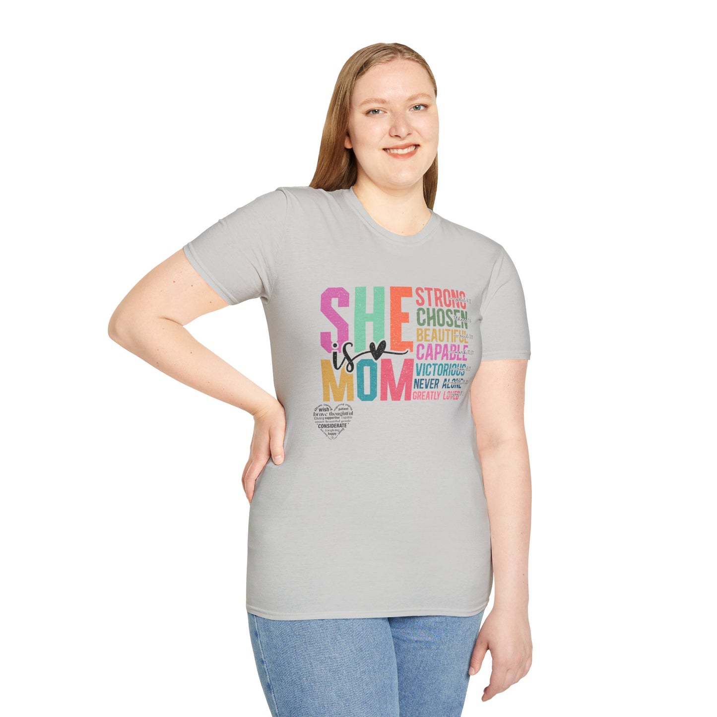 She is Mom Unisex Softstyle T-Shirt