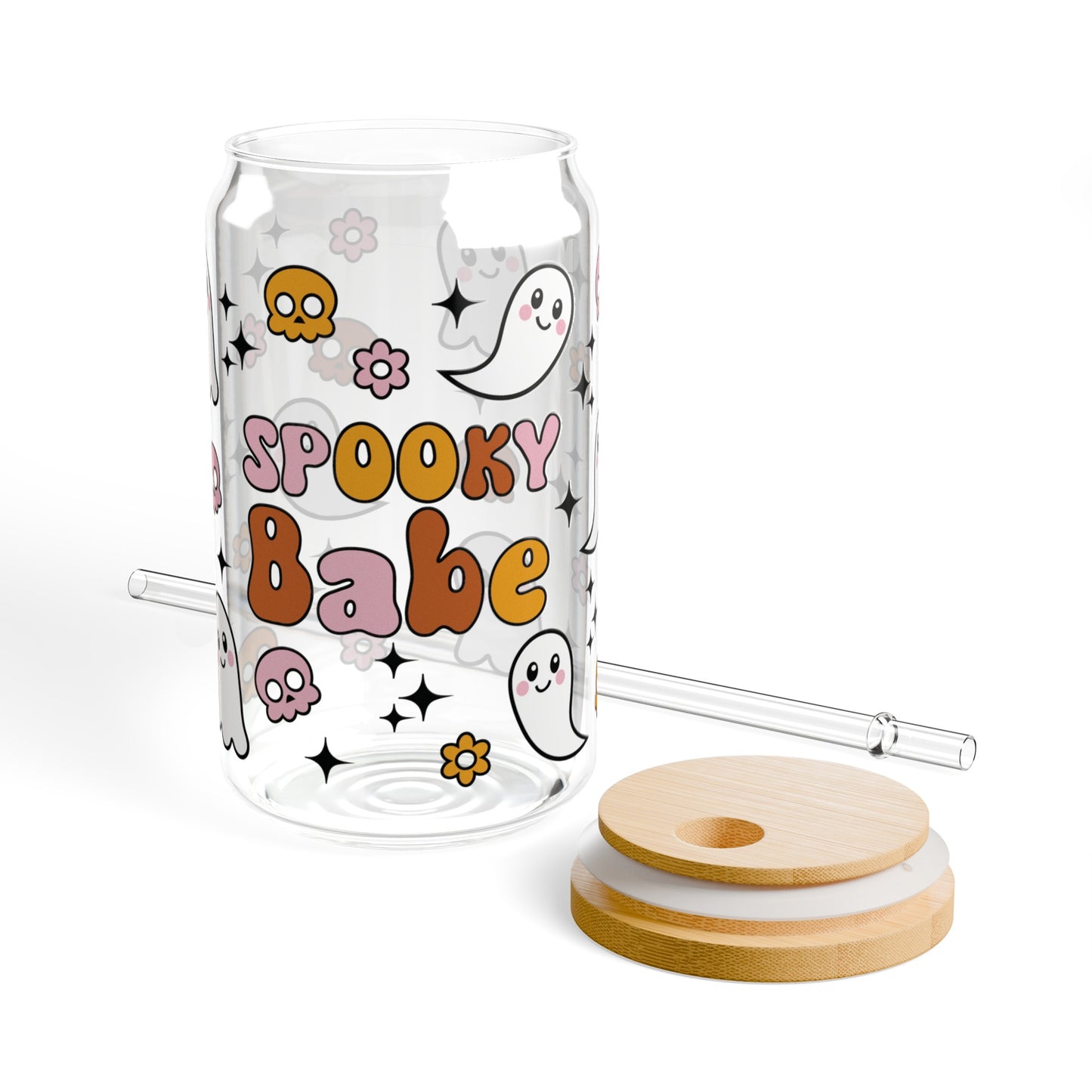 Spooky Babe Sipper Glass, 16oz