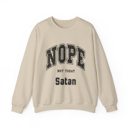 Nope Not Today Satan Unisex Heavy Blend™ Crewneck Sweatshirt