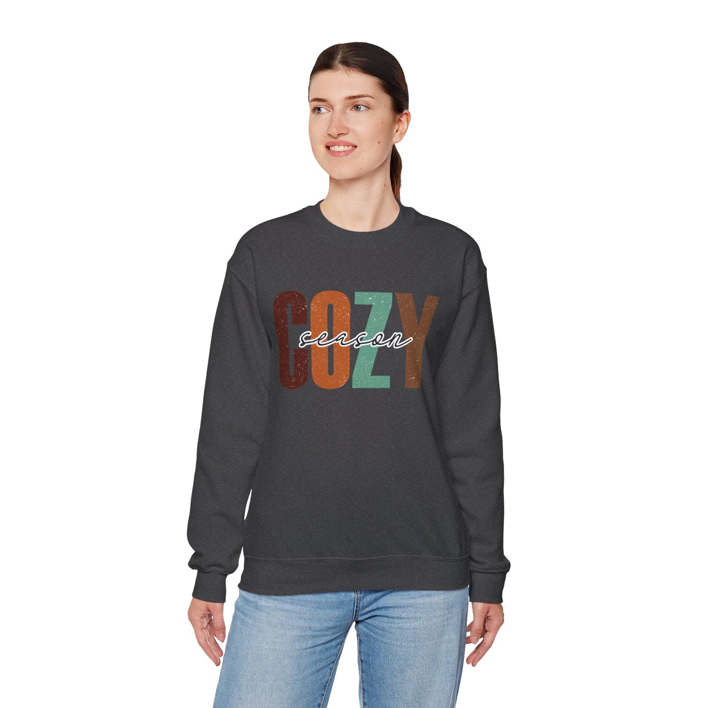 Retro Cozy Seasons Heavy Blend Crewneck Sweatshirt