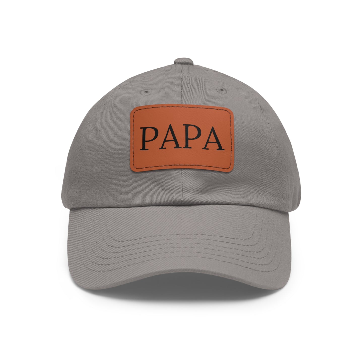 PAPA Hat with Leather Patch (Rectangle)