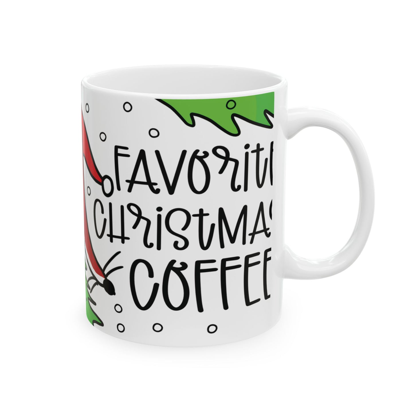 Christmas Fox Mug – "Favorite Christmas Coffee" – Perfect Gift for Coffee Lovers! Microwave & Dishwasher Safe