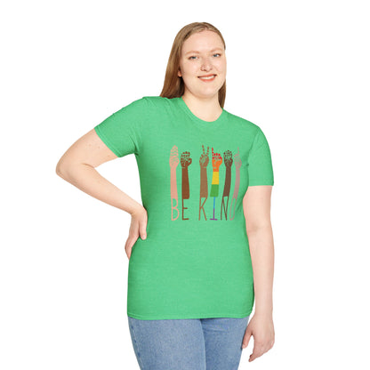 BE KIND ASL Unisex T-Shirt – Inclusive, Softstyle Tee for Positivity, Kindness & Everyday Wear