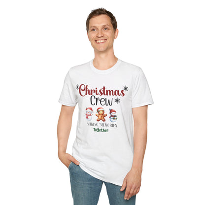 Christmas Crew Snowmen and Gingerbread Kid Unisex Soft-Style T-Shirt – Perfect Holiday Season Tee