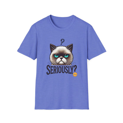 Funny Cat Graphic Unisex Softstyle T-Shirt – Casual & Playful Tee for Everyday Comfort