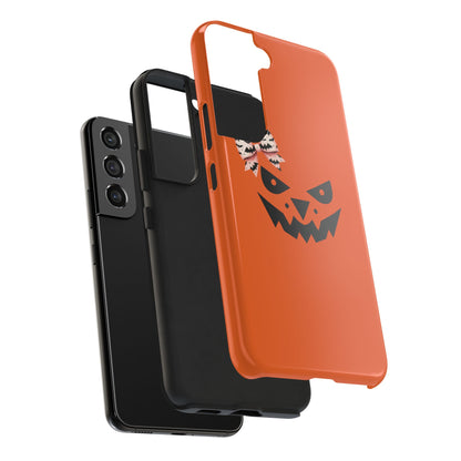 Pumpkin with Bat Bow Tough Phone Cases