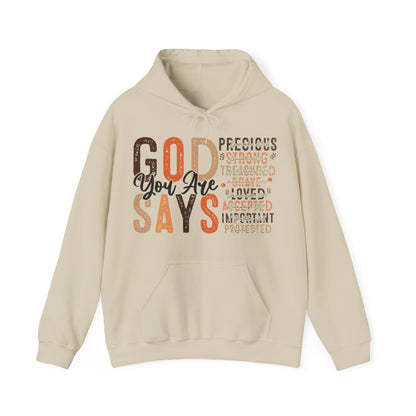 Religious Hoodie God Says You Are Hoodies