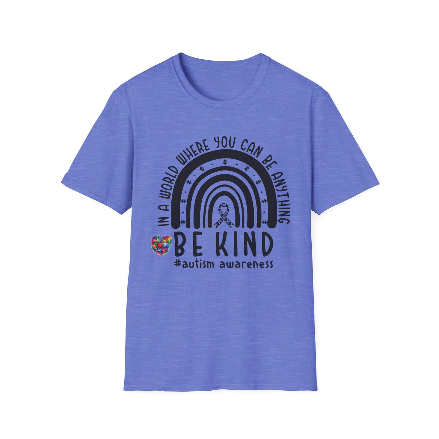 "In a World Where You Can Be Anything, Be Kind" | Autism Speaks Design Unisex Softstyle T-Shirt