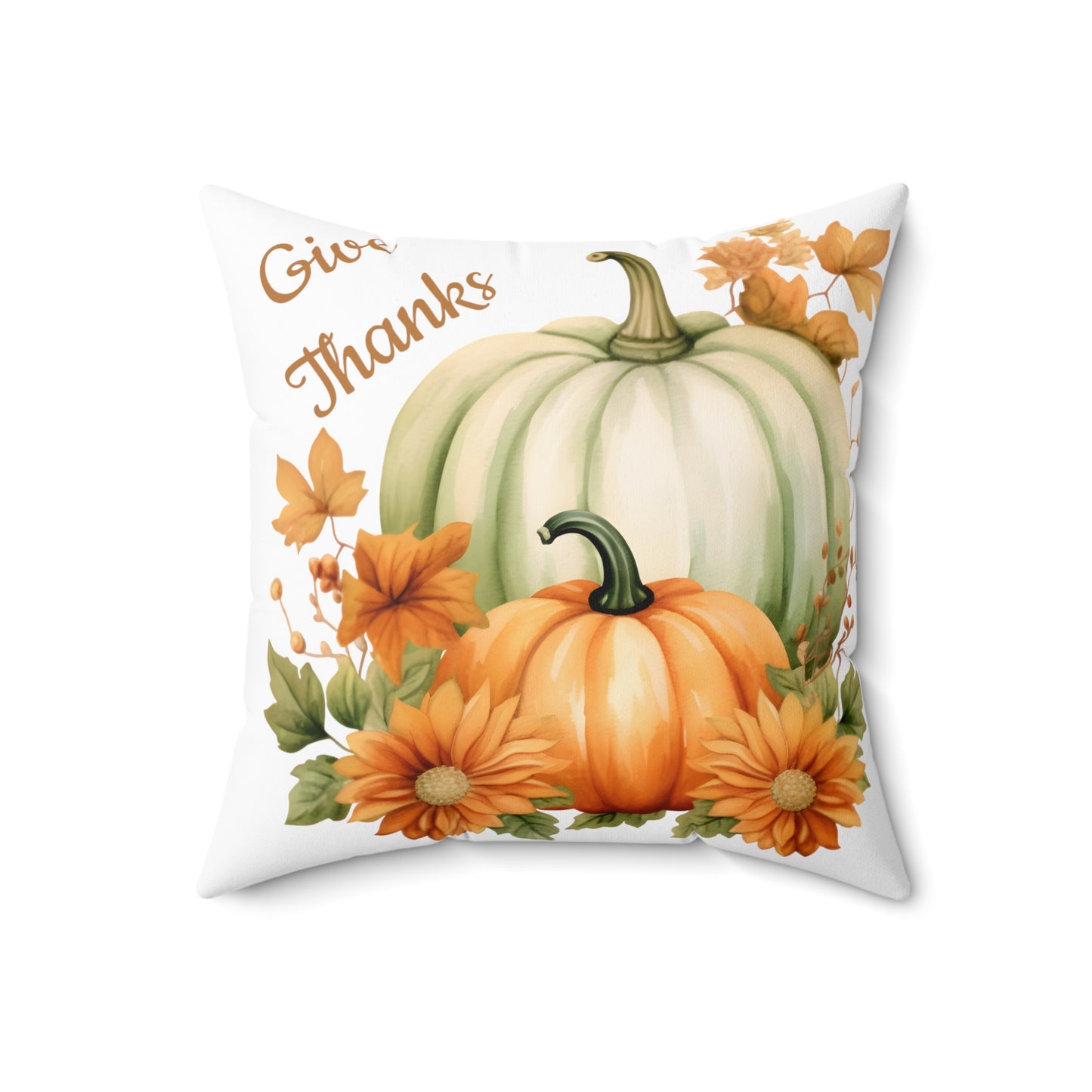 Fall Pumpkin Pillow Spun Polyester Square Pillow