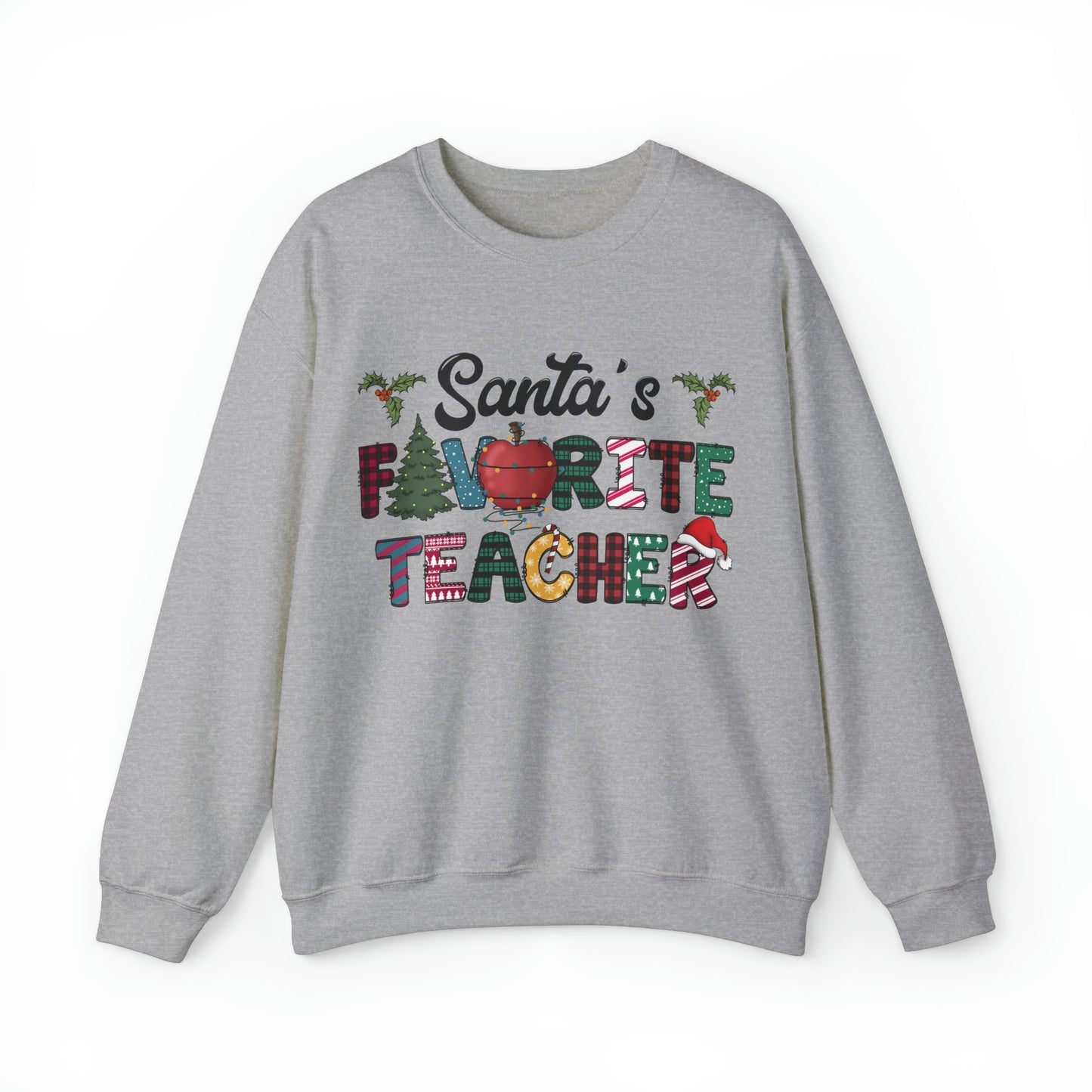 Santa's Favorite Teacher Unisex Heavy Blend™ Crewneck Sweatshirt