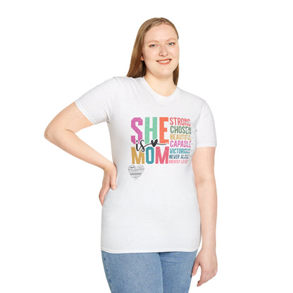 She is Mom Unisex Softstyle T-Shirt