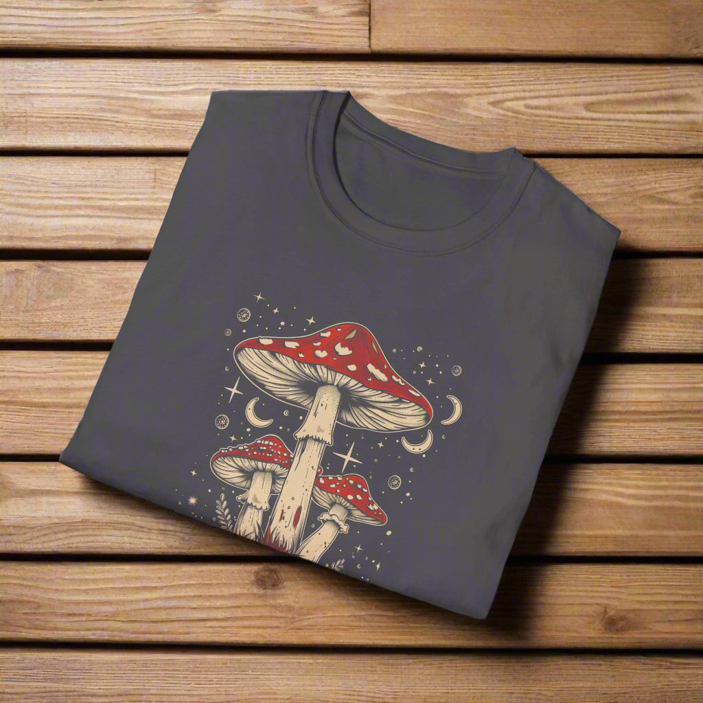 Enchanted Mushroom Forest Unisex Soft-Style T-Shirt – Ethically Made & Ultra Soft