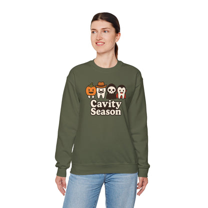 Cavity Season Halloween Sweatshirt – Unisex Cozy Fall Crewneck