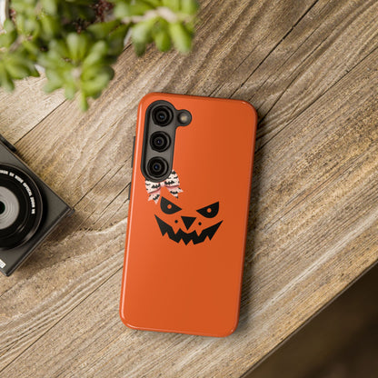 Pumpkin with Bat Bow Tough Phone Cases