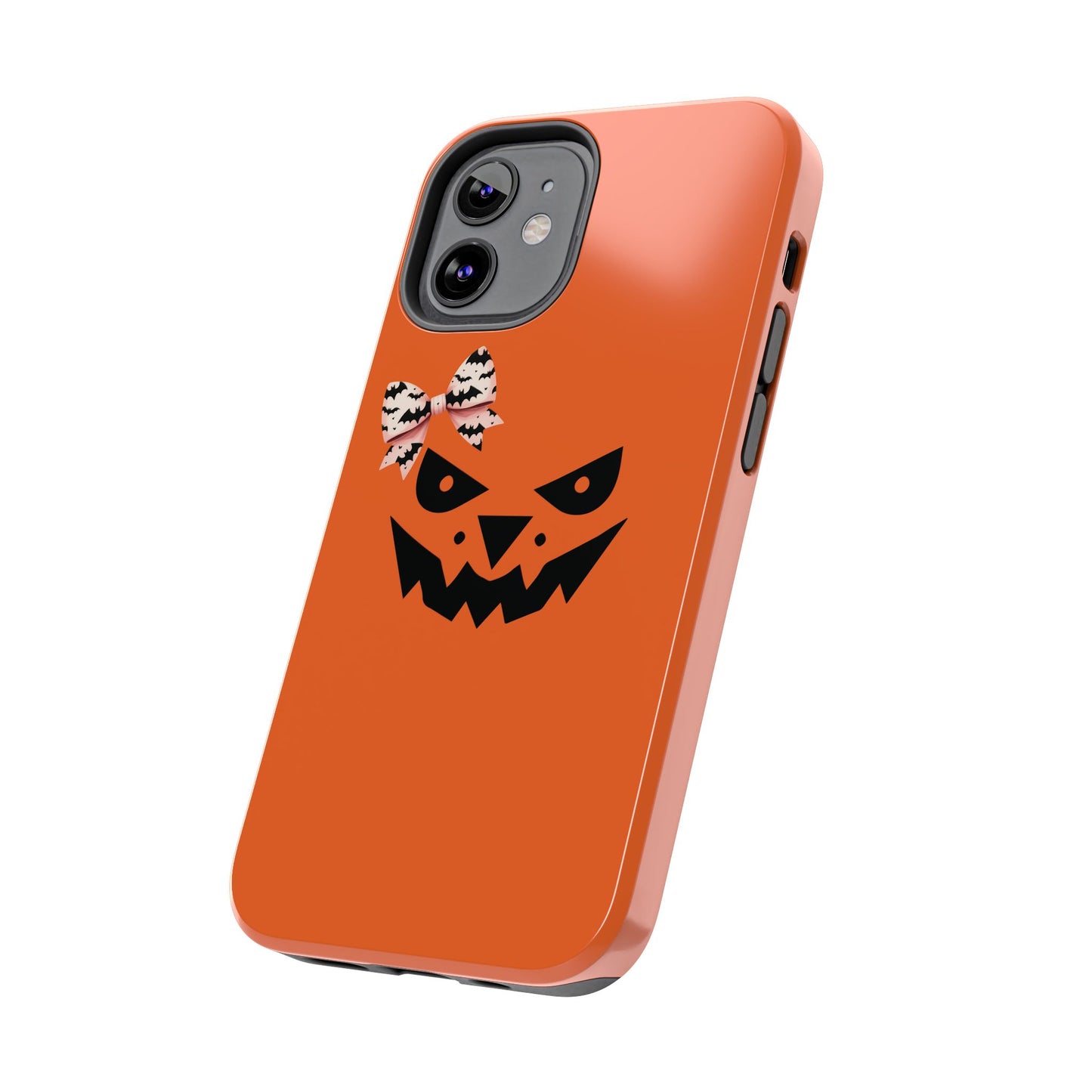 Pumpkin with Bat Bow Tough Phone Cases