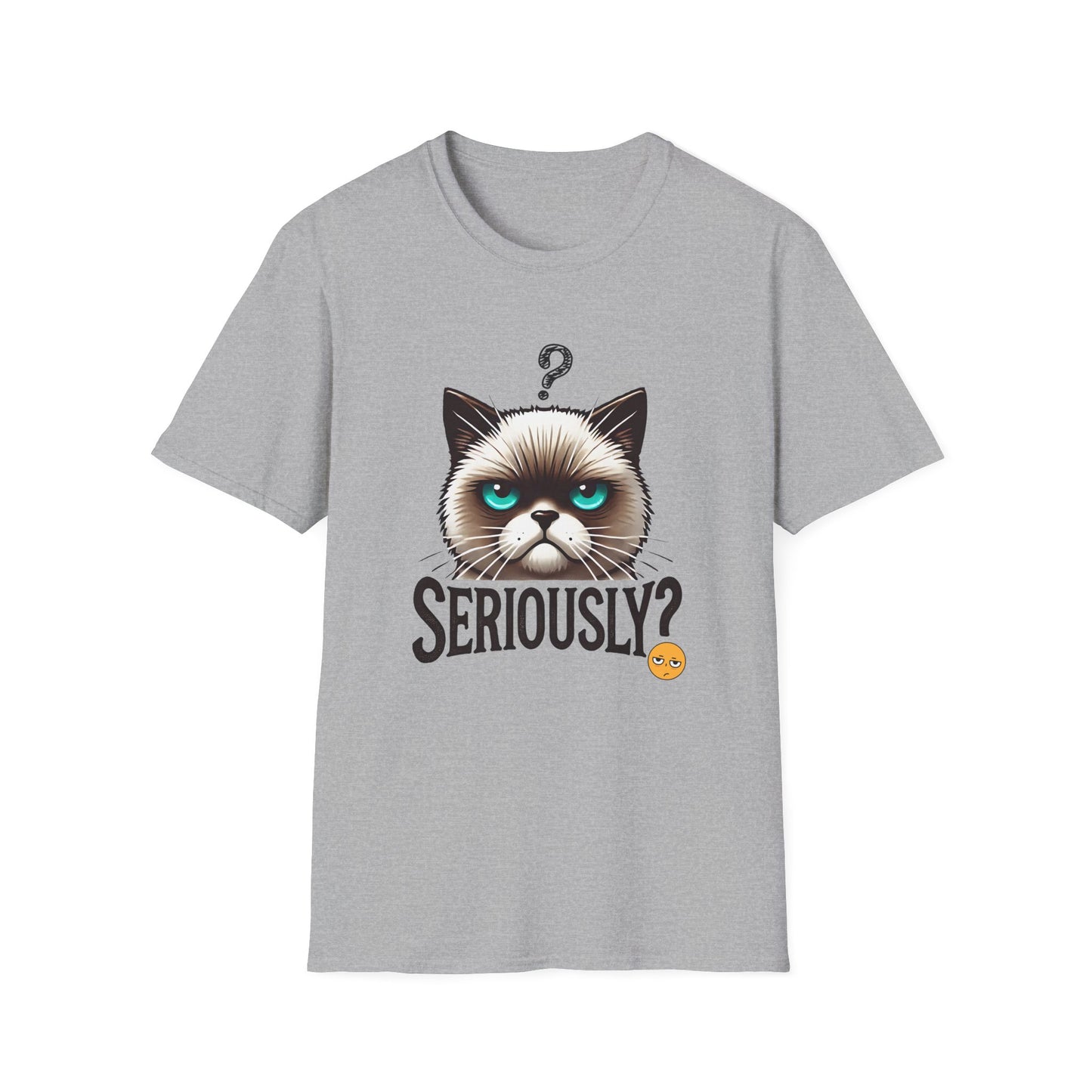 Funny Cat Graphic Unisex Softstyle T-Shirt – Casual & Playful Tee for Everyday Comfort