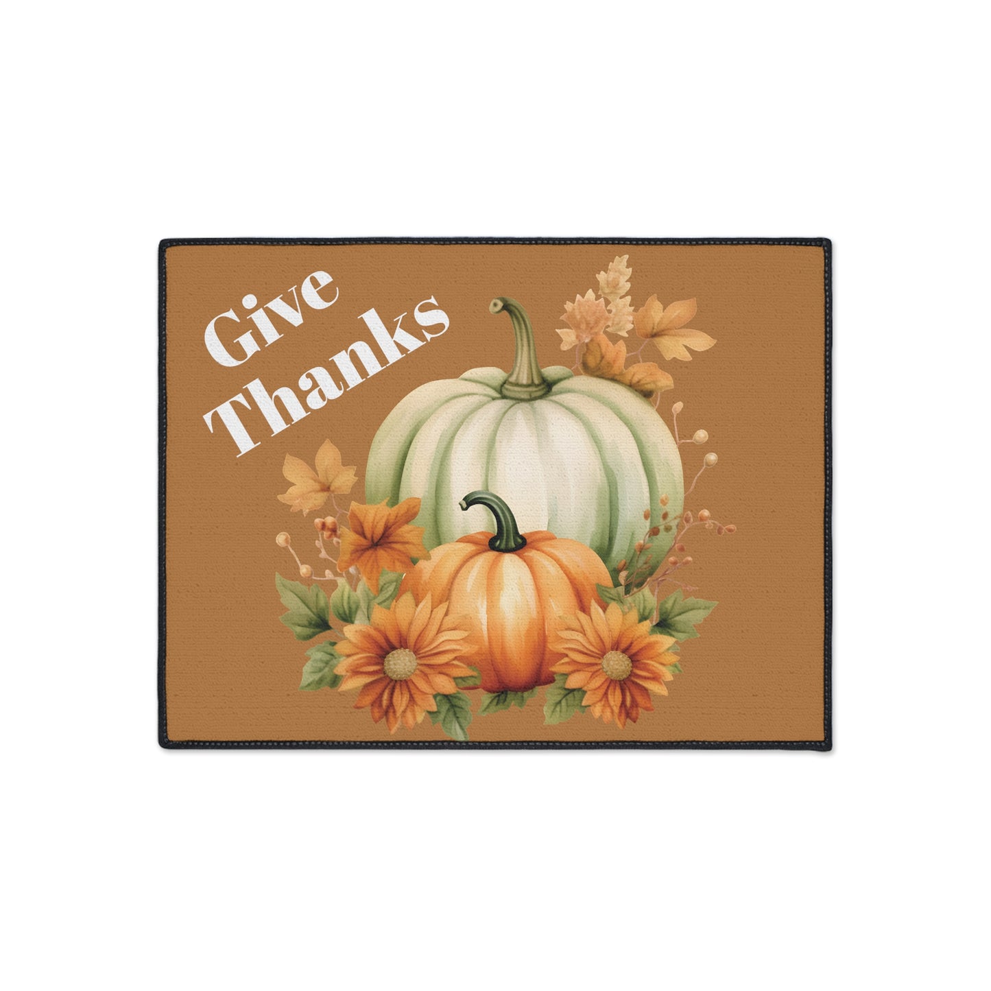 Give Thanks Pumpkin Heavy Duty Floor Mat