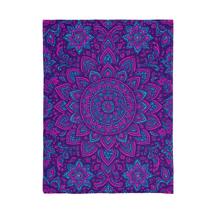 Vibrant Mandala Mink Touch Fleece Blanket – Ultra-Soft, Luxurious Warmth