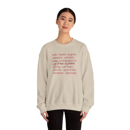 New Year Inspirational Words Sweatshirt – Fresh Start Edition Unisex Heavy Blend™ Crewneck Sweatshirt