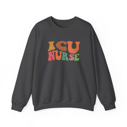 ICU Nurse Groovy Font Sweatshirt