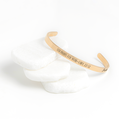 God Prays for You Cuff Bracelet