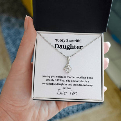 To My Beautiful Daughter Alluring Beauty Necklace (Yellow & White Gold Variants)