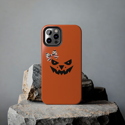 Pumpkin with Bat Bow Tough Phone Cases