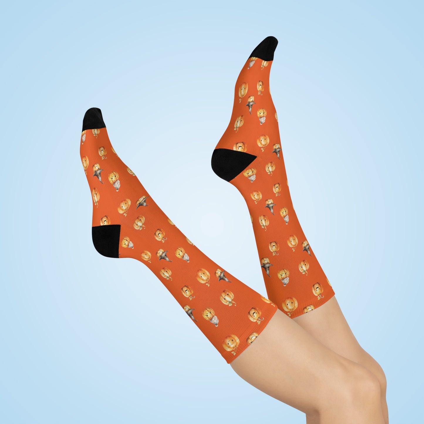 Happy Pumpkin Cushioned Crew Socks