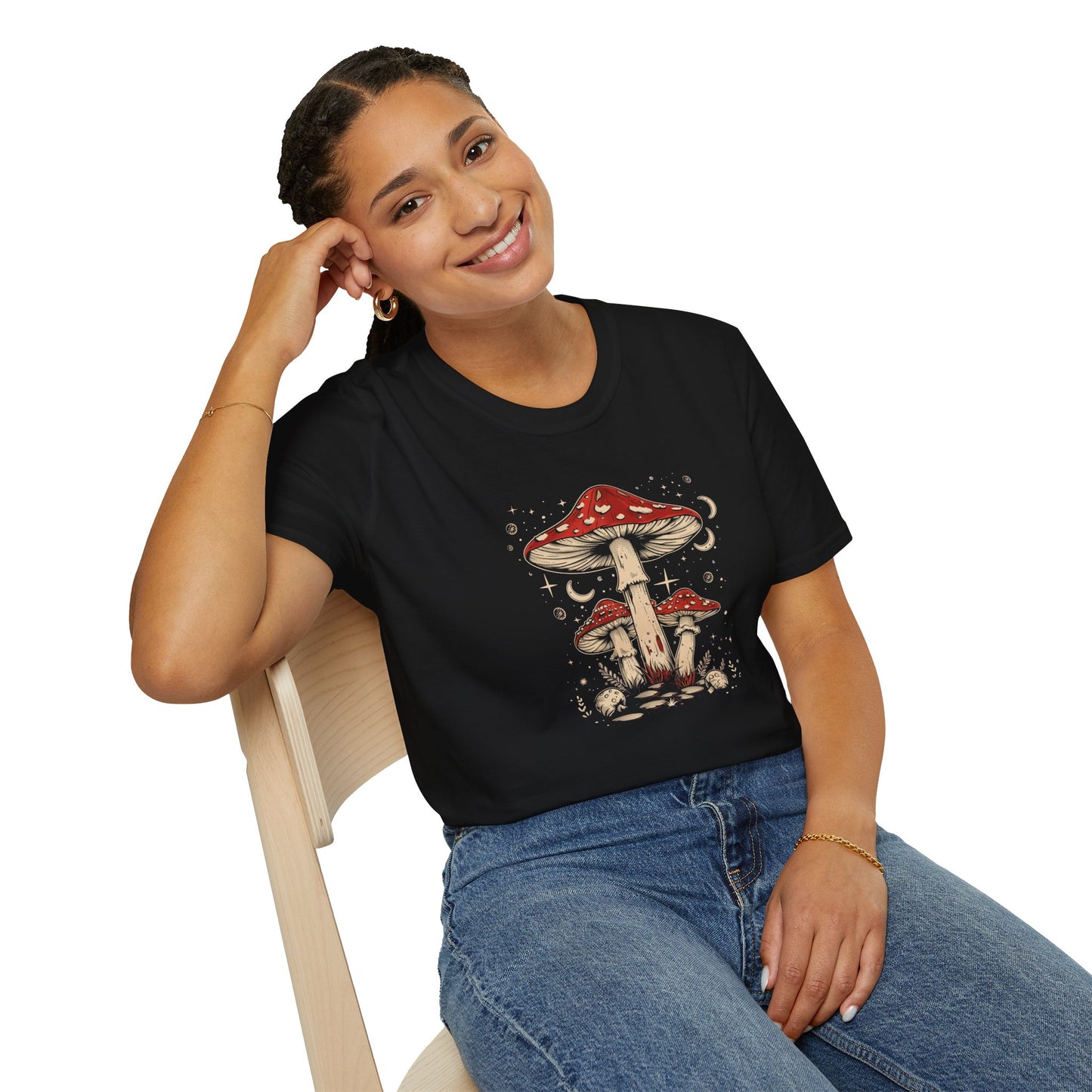 Enchanted Mushroom Forest Unisex Soft-Style T-Shirt – Ethically Made & Ultra Soft