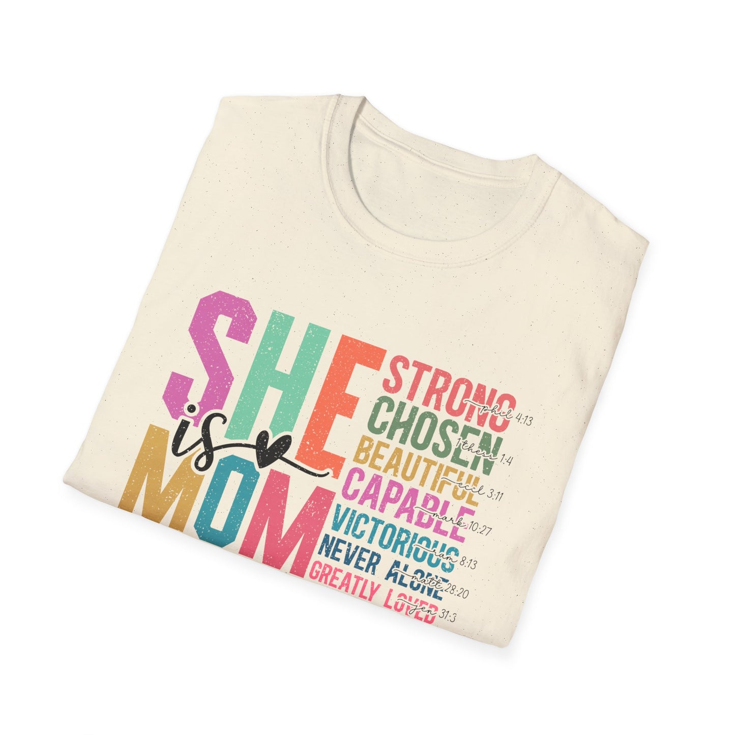 She is Mom Unisex Softstyle T-Shirt