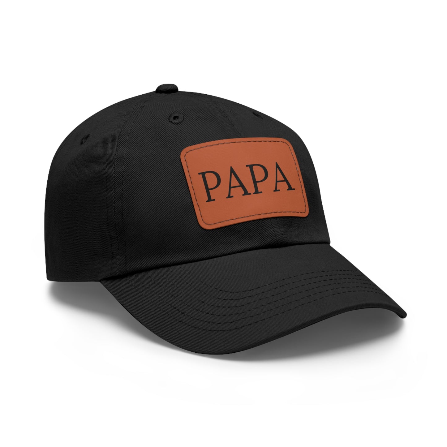 PAPA Hat with Leather Patch (Rectangle)