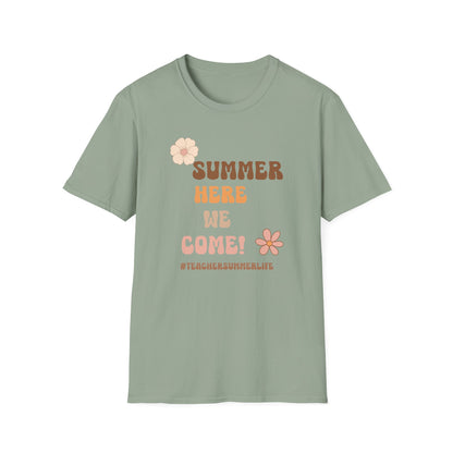 Summer Here We Come Unisex Softstyle T-Shirt