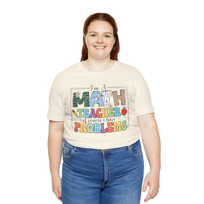 Math Teacher Jersey Short Sleeve Tee