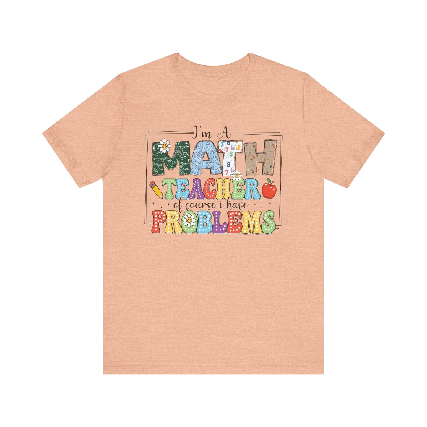 Math Teacher Jersey Short Sleeve Tee