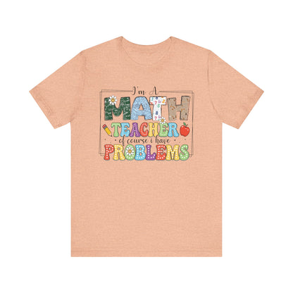 Math Teacher Jersey Short Sleeve Tee