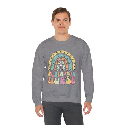 Pediatric Nurse Rainbow Unisex Heavy Blend™ Crewneck Sweatshirt