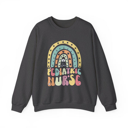 Pediatric Nurse Rainbow Unisex Heavy Blend™ Crewneck Sweatshirt