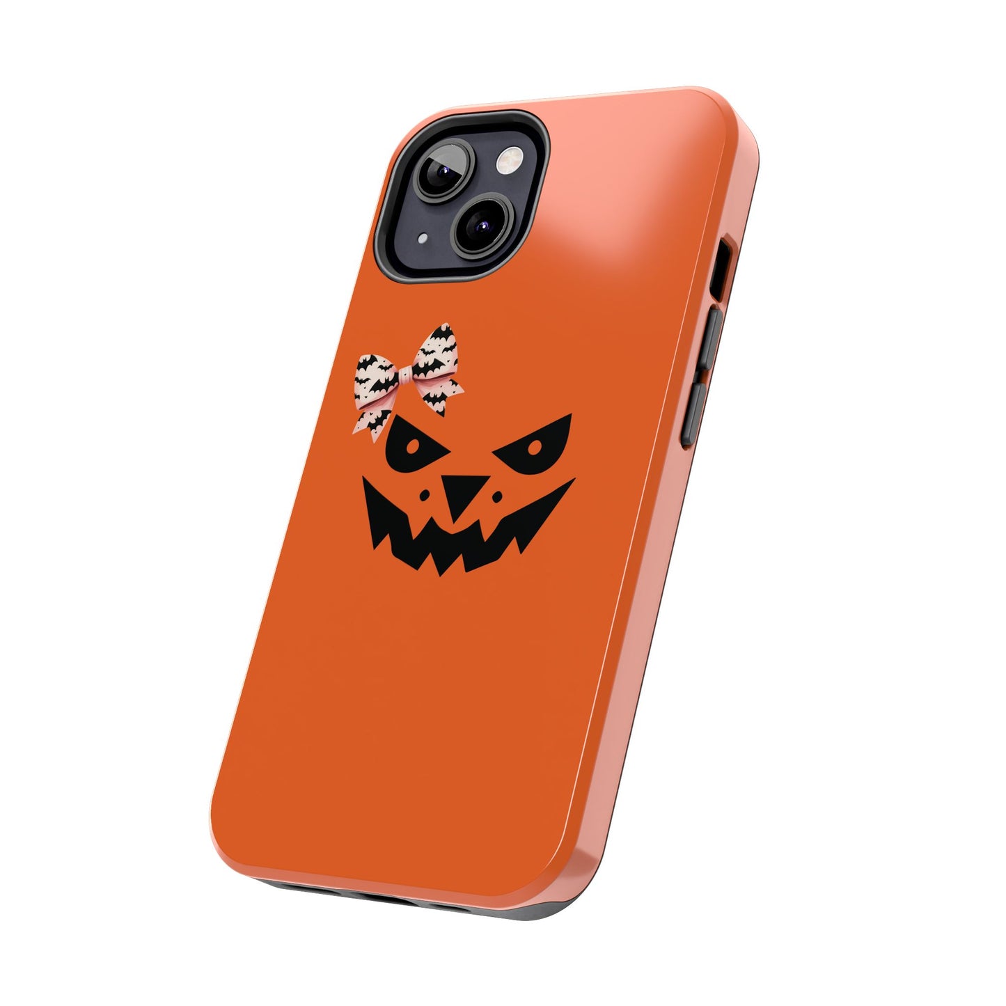 Pumpkin with Bat Bow Tough Phone Cases