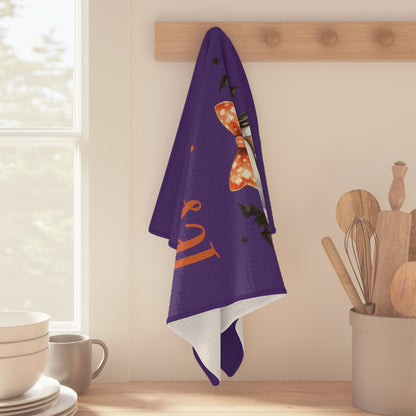 Kitchen Towel - Purple Girl, It's Fall Ghost Coffee Tea Towel