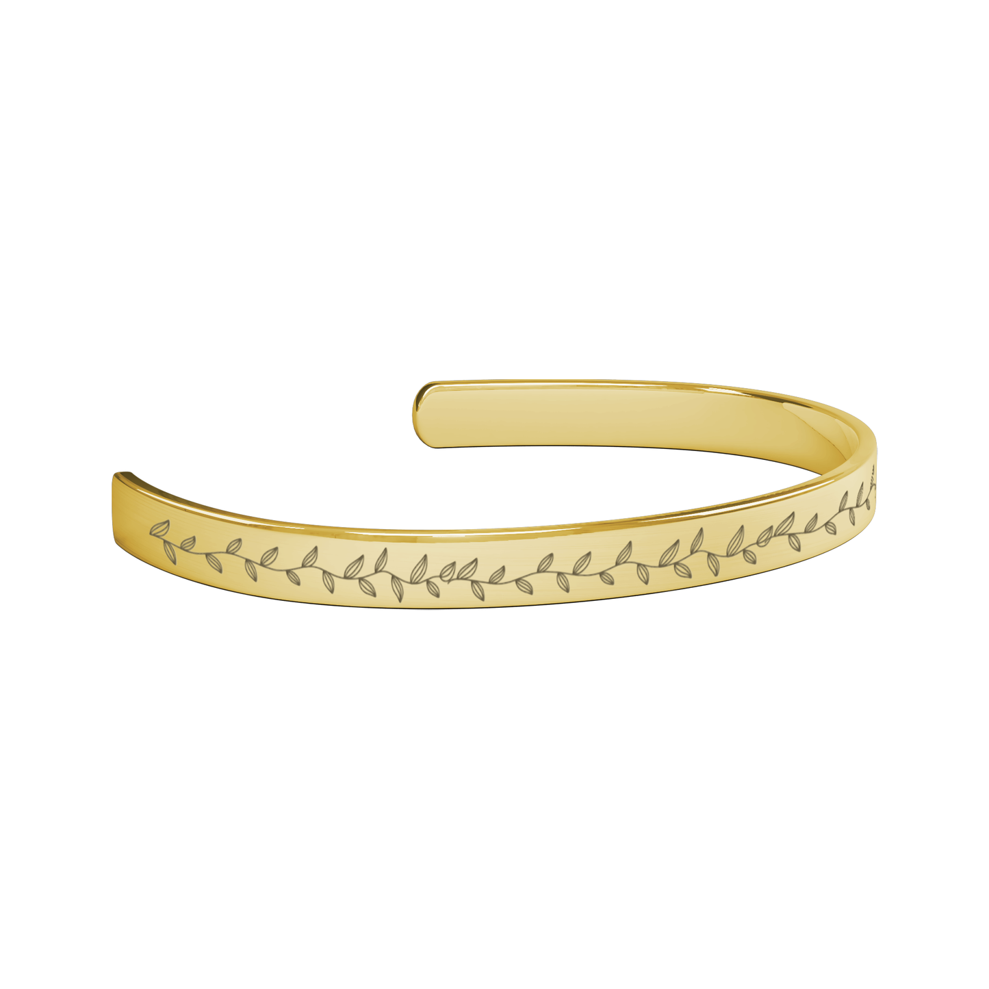 Leaf Adjustable Stainless Steel Cuff Bracelet – Elegant, Durable, and Hypoallergenic