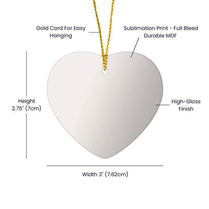 Personalized Baby's First Christmas Ornament 2025 - Lamb Design - High Gloss MDF Holiday Keepsake