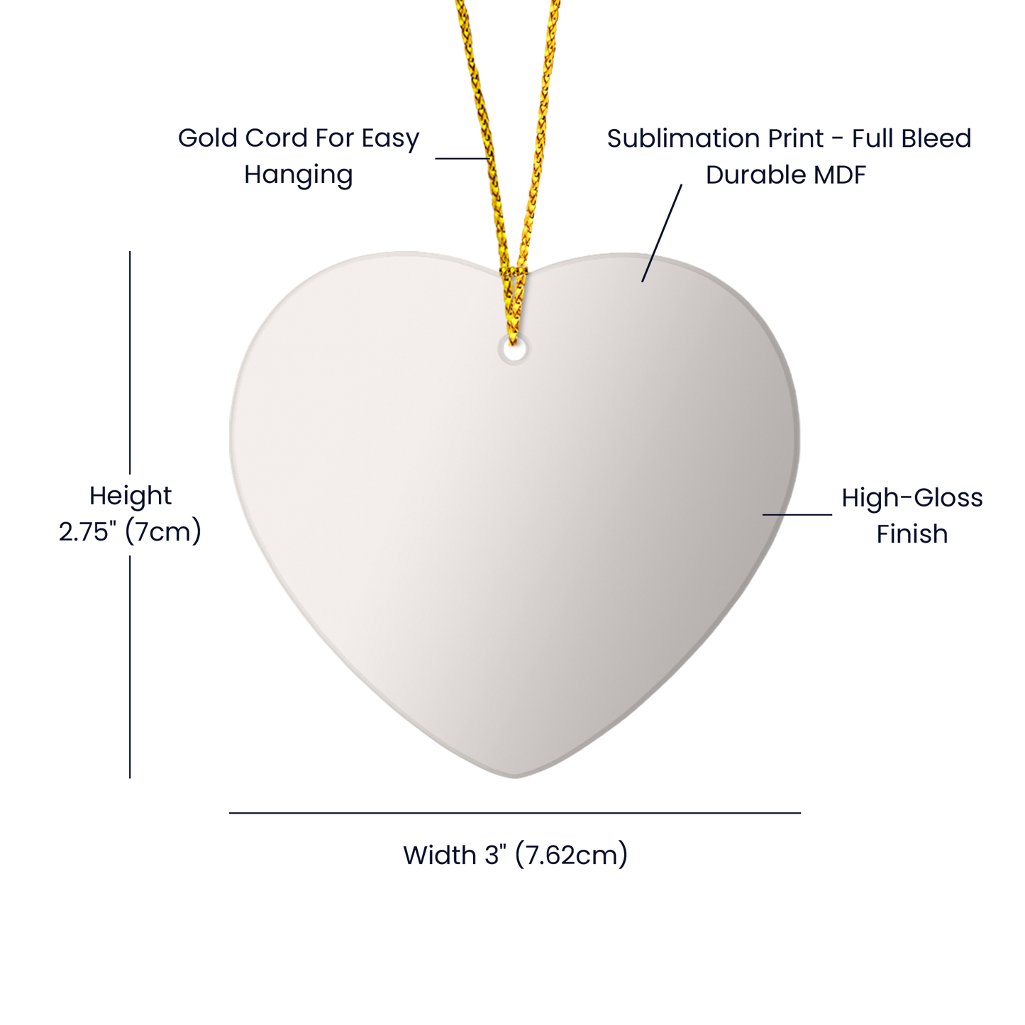 Personalized Baby's First Christmas Ornament 2025 - Lamb Design - High Gloss MDF Holiday Keepsake