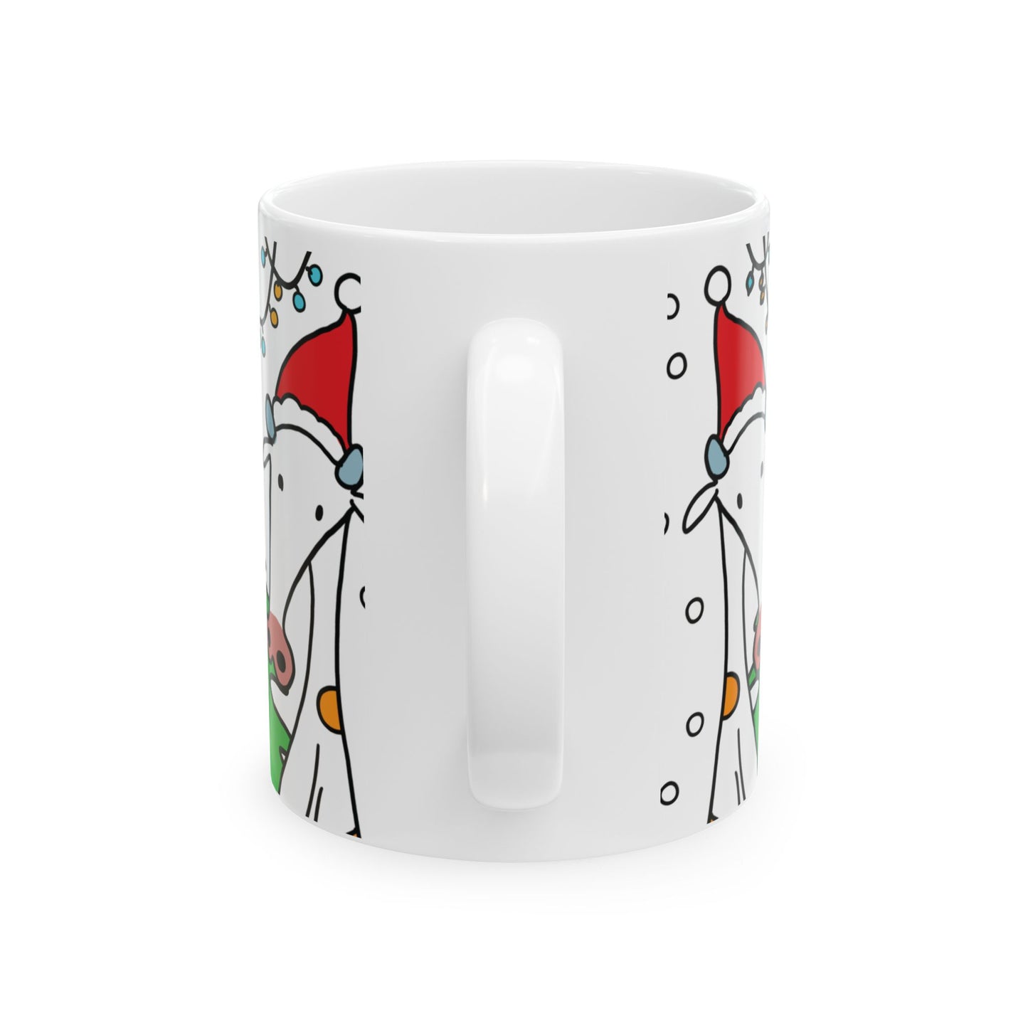 Christmas Cow Mug – "Coffee with Milk For Cozy Christmas Week" – Perfect Gift for Coffee Lovers! Microwave & Dishwasher Saf